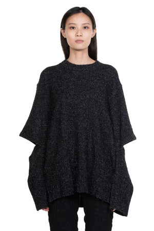 Split Sleeve Pullover Black