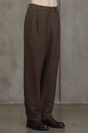 Straight Leg Front Pleats Trousers