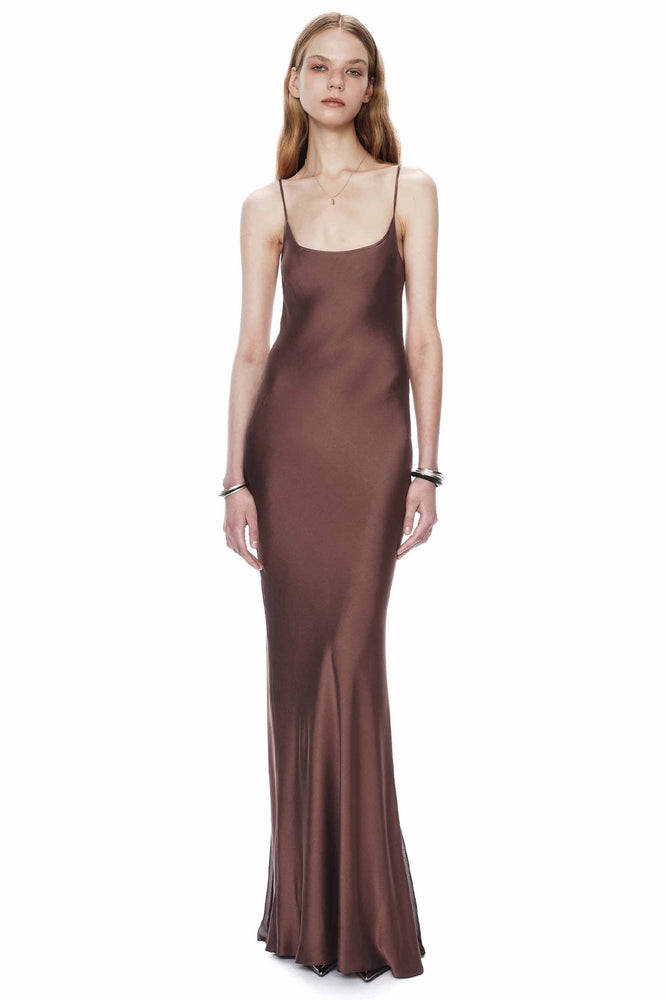 Stretch Silk Dress Grey Purple