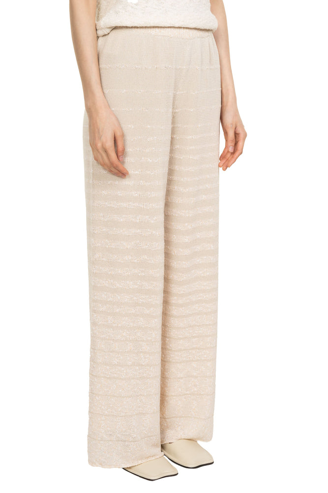 Striped Gradient Straight Leg Pants Apricot