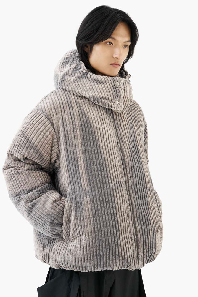 Sun-Bleached Detachable Hood Down Jacket