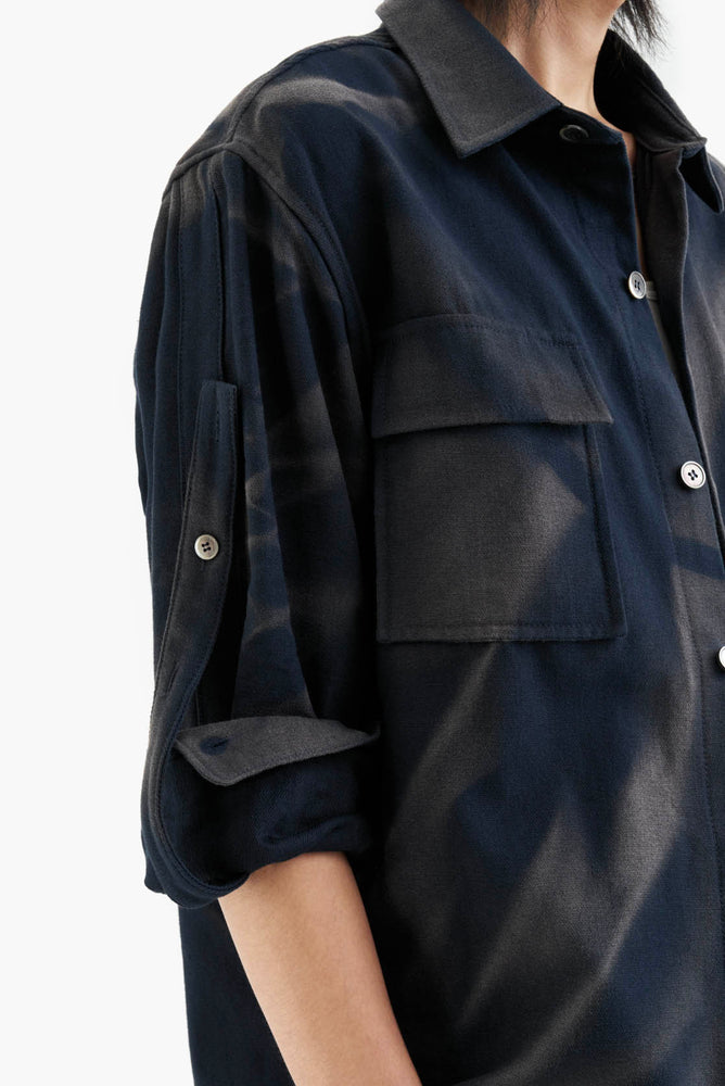 Sun-Bleached Strap Detailed Shirt