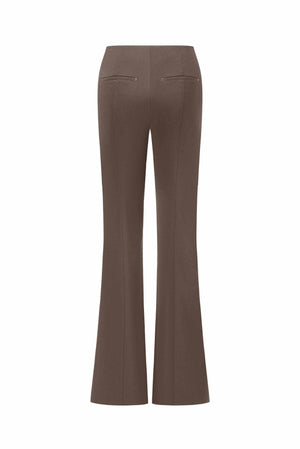 Tailored Flared Pants Coffee