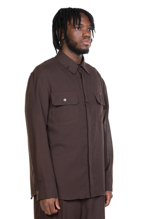 Triple Cut Shirt Dark Brown