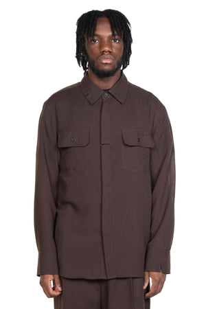 Triple Cut Shirt Dark Brown