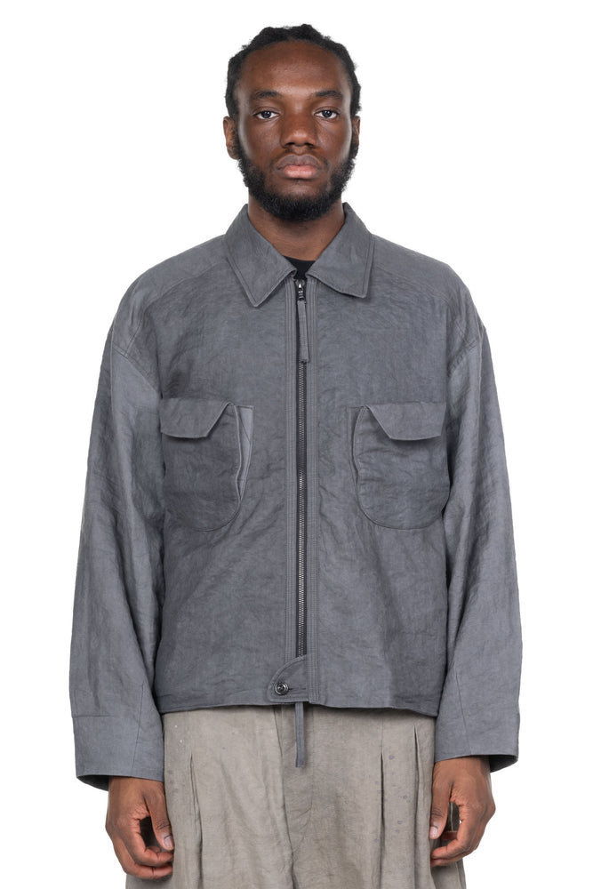 Turndown Collar Zipper Short Jacket