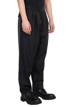 Two Pleated Pants Cropped V2 Black