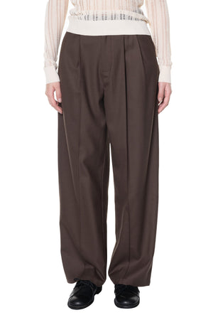 Umber Wool Suit Trousers