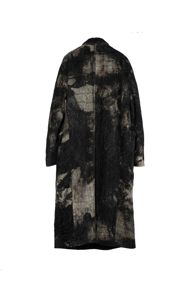 Velvet Double Breasted Long Coat