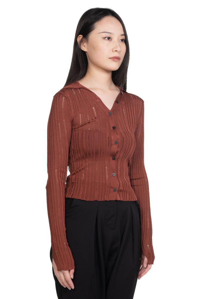 Viscose Fitted Cardigan