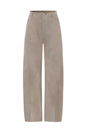 Wale Corduroy Oversized Pants Beige