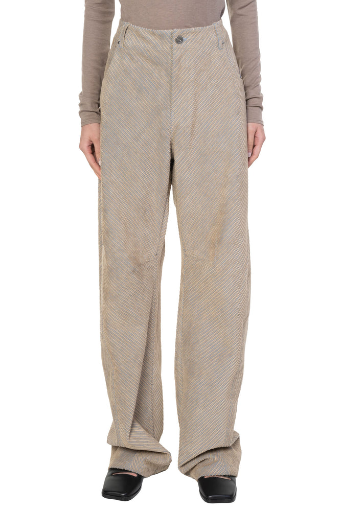 Wale Corduroy Oversized Pants Beige
