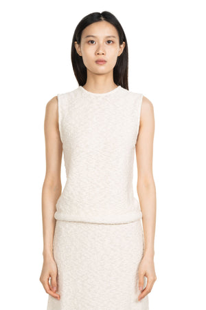 Water Ripple Tank Top White