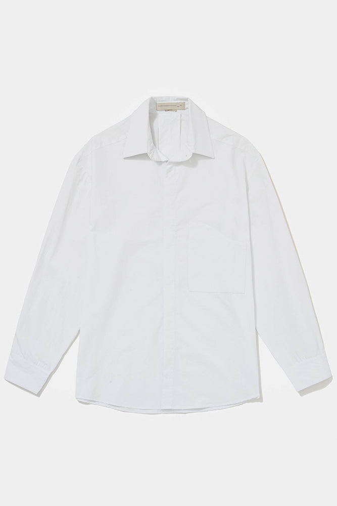 P. Andrade Waxed Poplin Shirt White