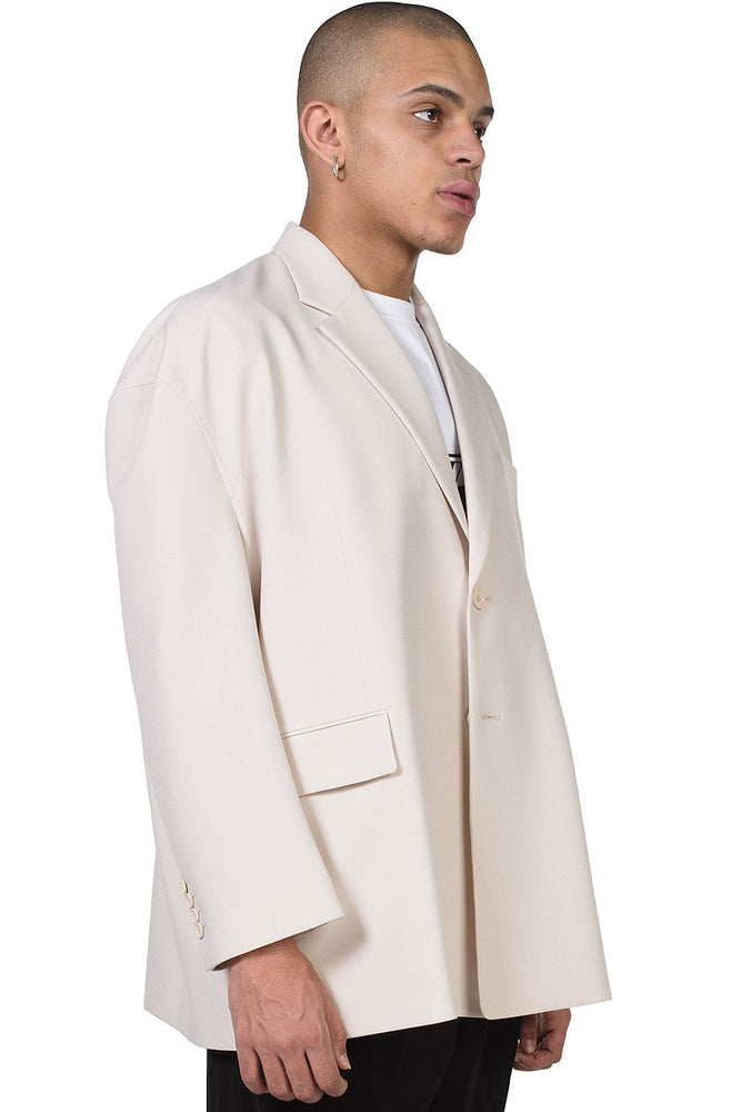 We11done Beige Wool Oversize Jacket