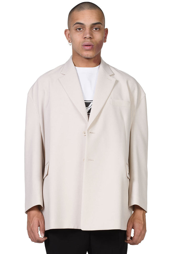 We11done Beige Wool Oversize Jacket