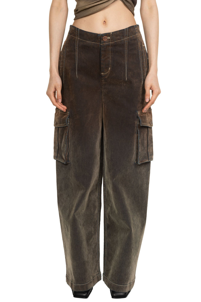 Wide-Leg Cargo Pants