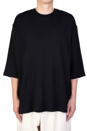 Withdraw Hem Wool T-shirt Black