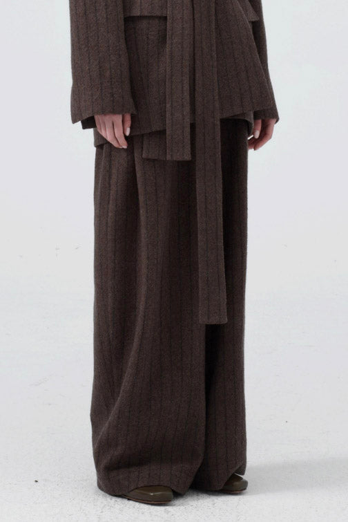 Wool and Silk Pants Brown