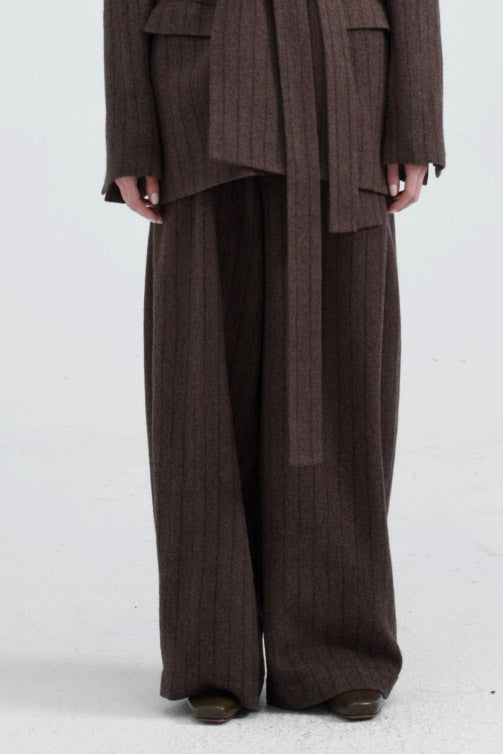 Wool and Silk Pants Brown