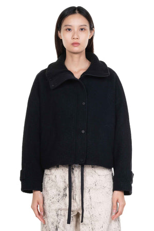 Wool and Yak Knit Jacket Black