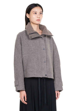 Wool and Yak Knit Jacket Elephant