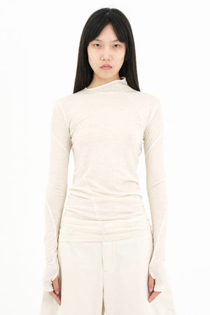 Wool LS Tee White