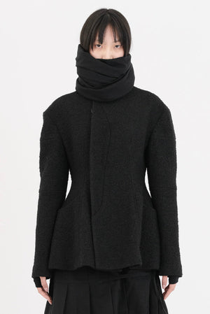 X Shaped Coat Black