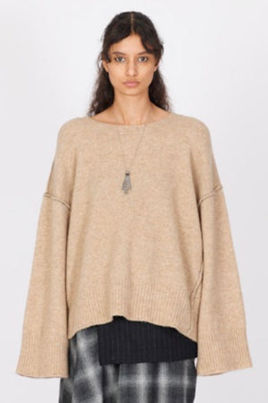Yak Boxy Sweater Natural