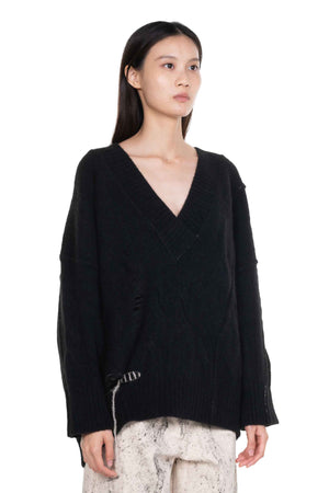 Yak V-Neck Oversize Jumper