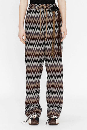 Zig Zag Wide Leg Track Pants