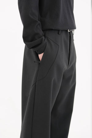 Zip Pocket Trousers Black