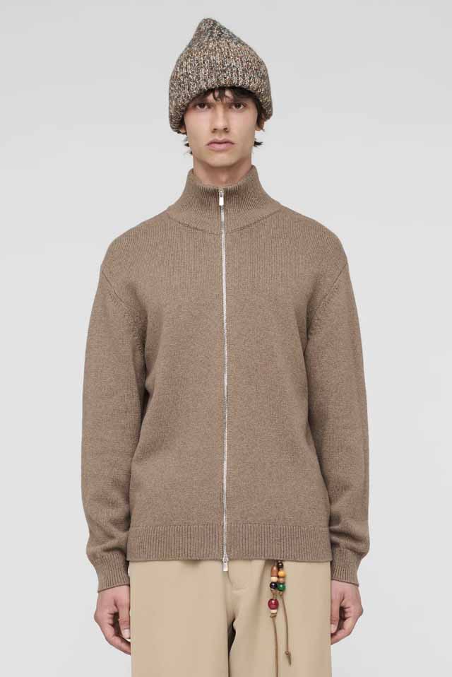 Zip Up Funnel Cardigan