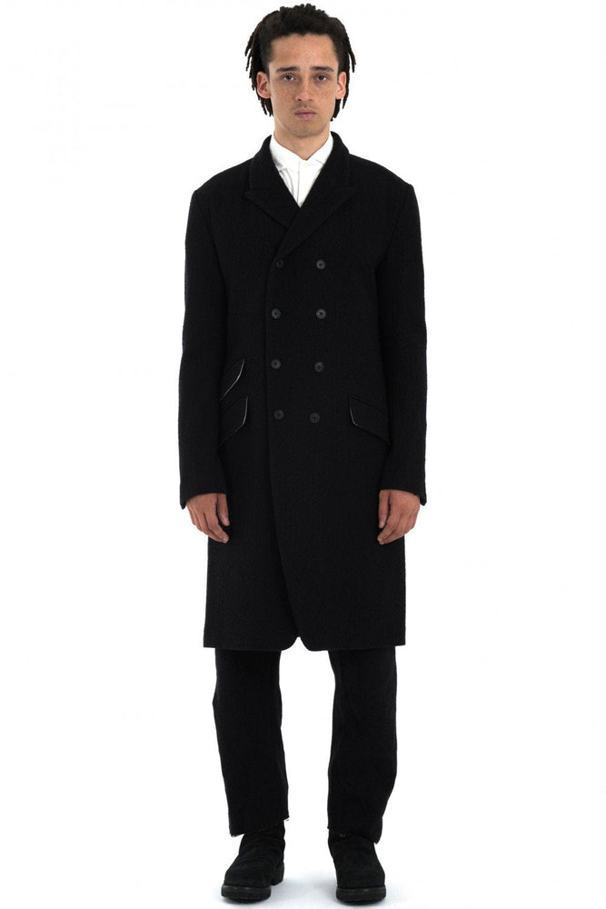 Forme D'Expression AW18 Black DB Reefer Coat 