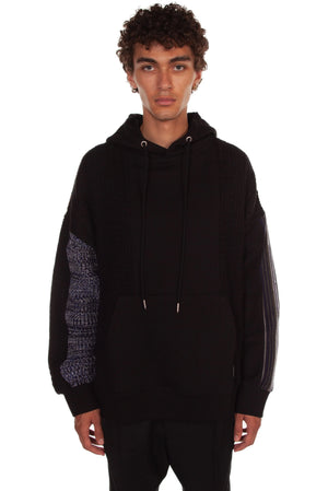 Andersson Bell Fabric Contrast Black Hoodie