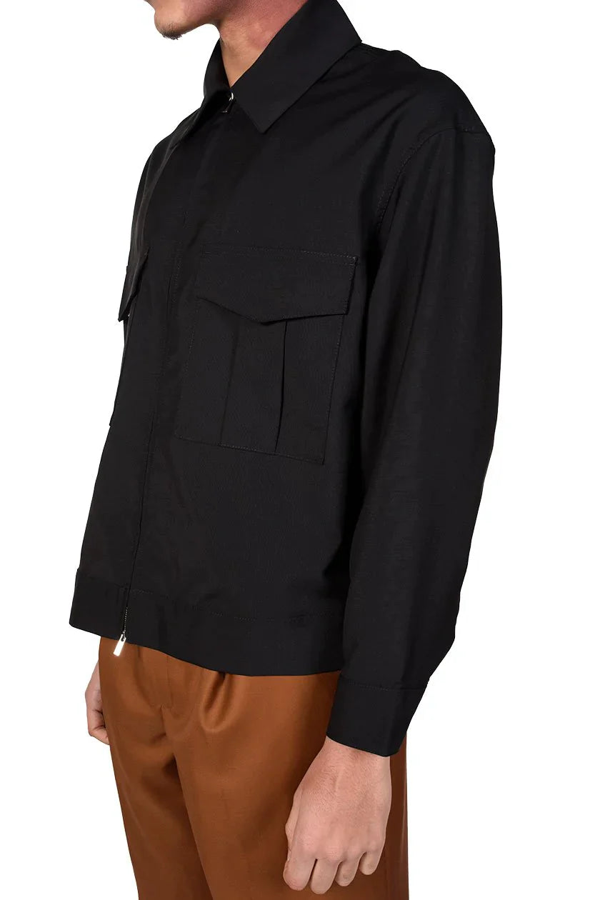 Mens black 2025 utility jacket