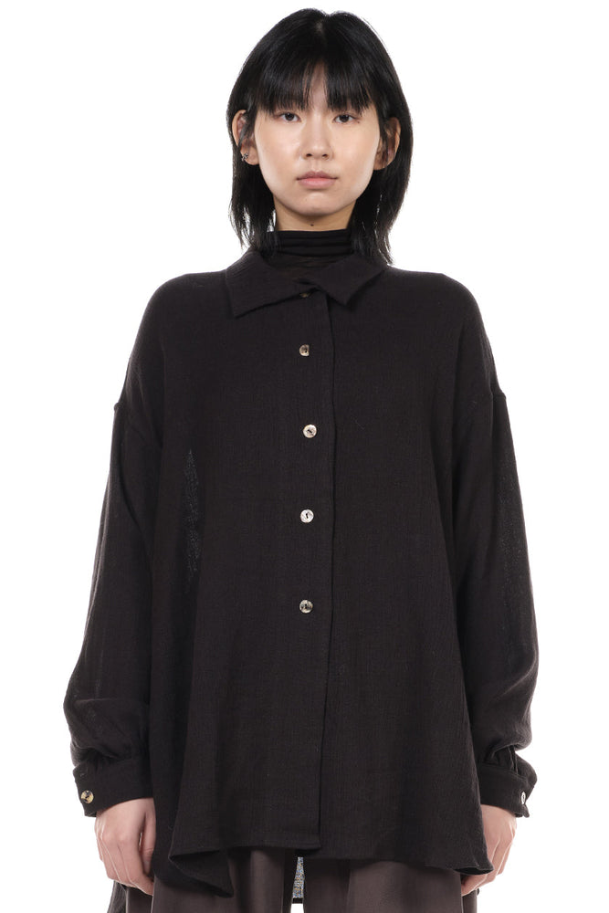  Peng Tai  Black Cotton Blouse