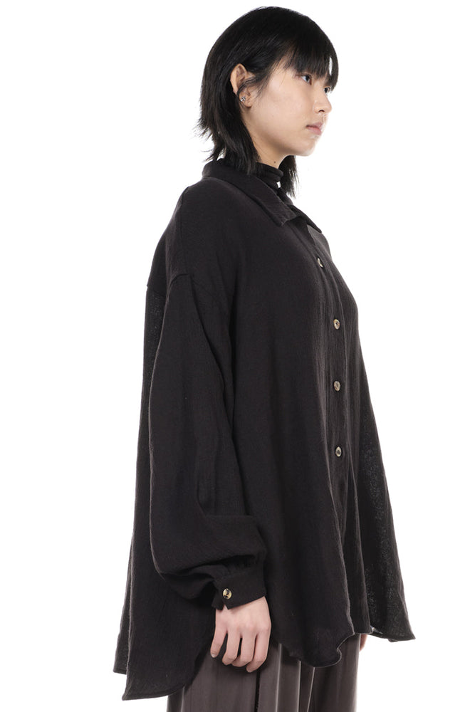  Peng Tai  Black Cotton Blouse