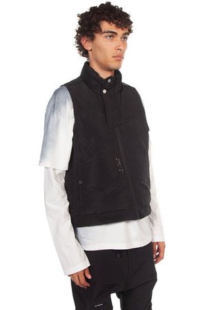 C2H4 Asymmetric Black Padded Vest