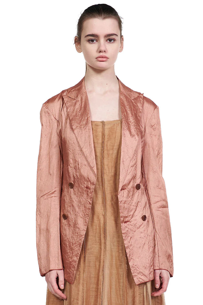 Phaedo Double Breasted Silk Blazer