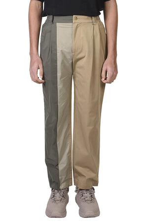 Feng Chen Wang Khaki Panelled Trousers