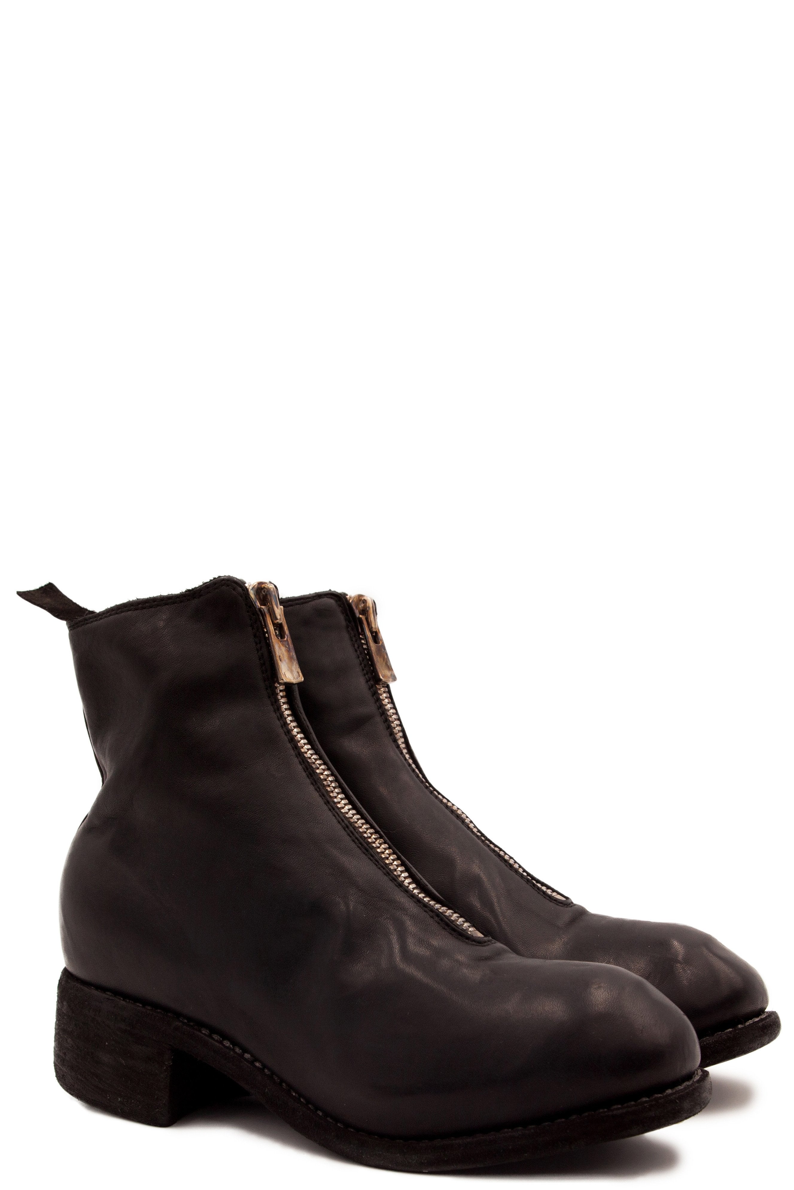 Guidi PL1 Black - Front ZIp Boots | UJNG