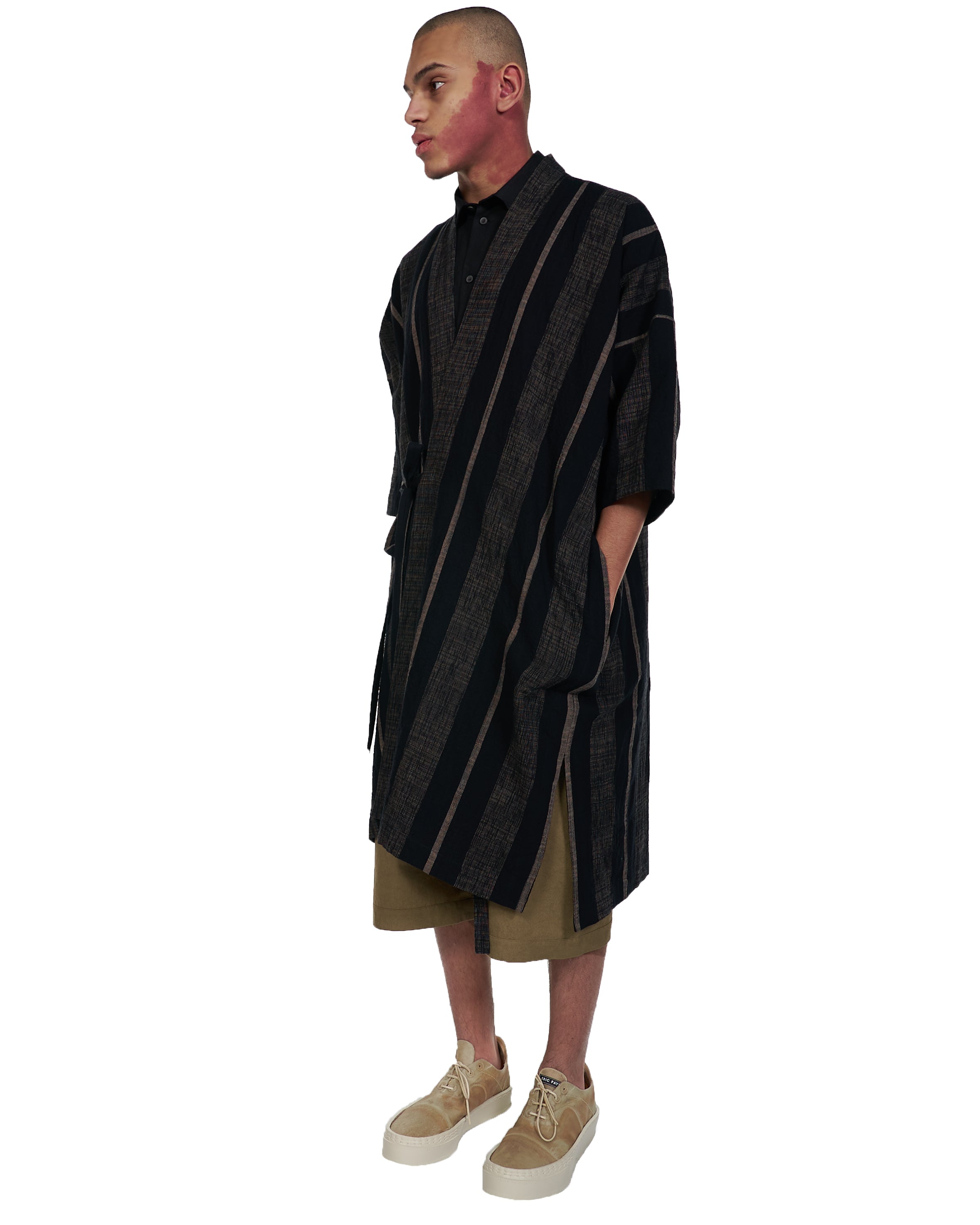 Jan-Jan Van Essche Bold Stripped Wrap Over Kimono | UJNG