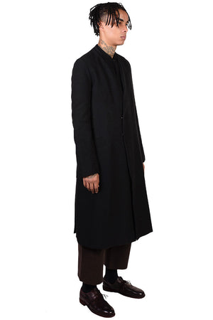 Joe Chia Collarless Long Coat for Men