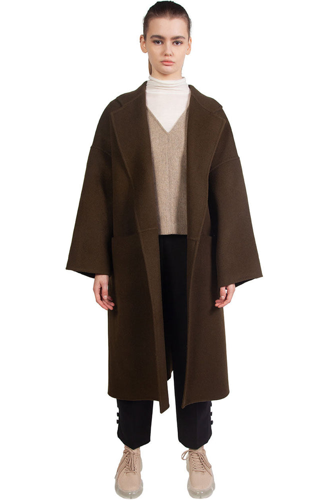 KinderSalmon Olive Oversized Coat 
