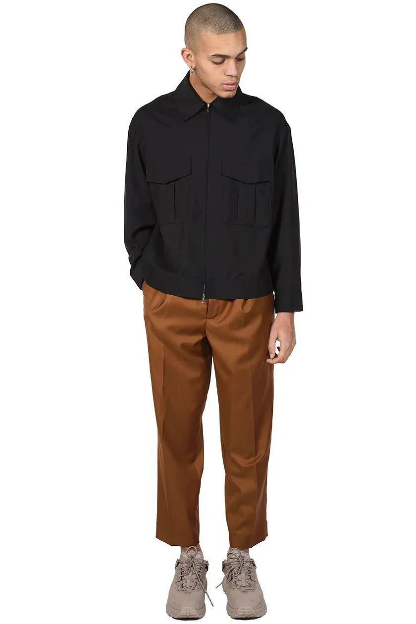 Lownn Black Utility Jacket for Men | UJNG