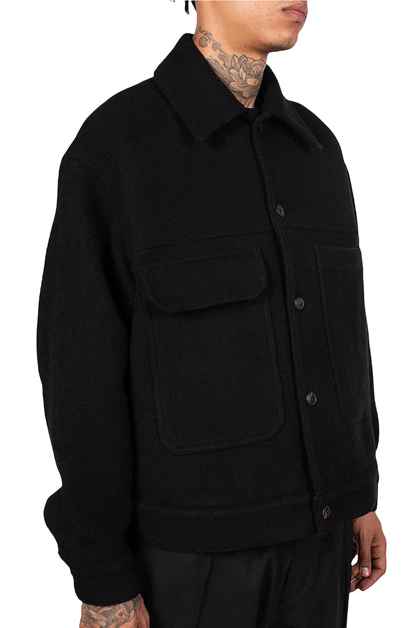 Lownn Black Workwear Jacket | UJNG