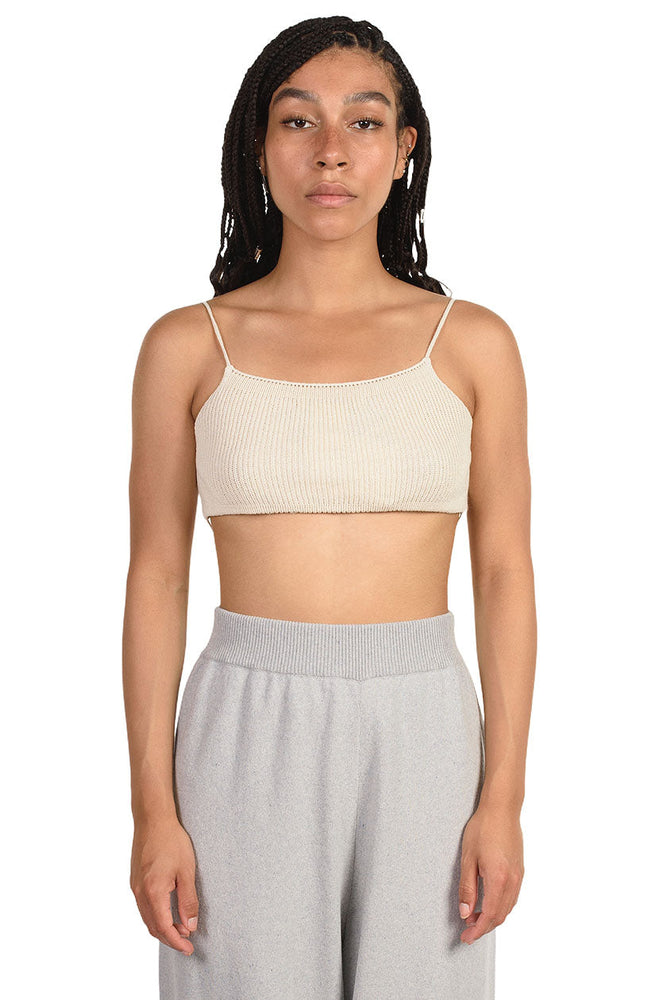 Monica Cordera Natural Knit Linen Top