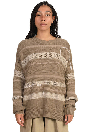 Monica Cordera Taupe Patched Sweater