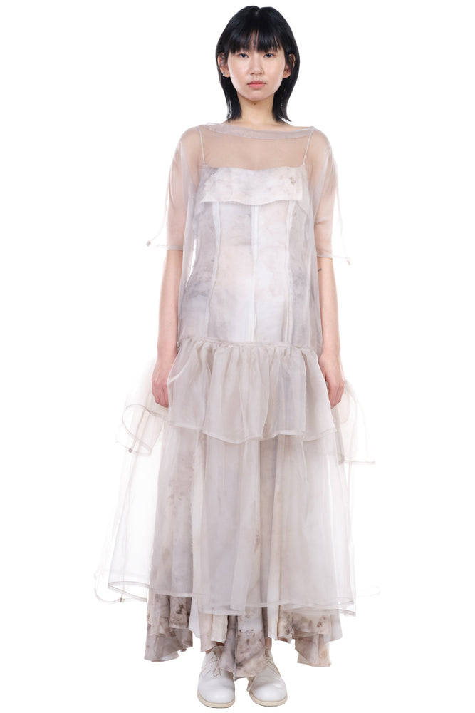  Peng Tai See-through Silk Dress Grey
